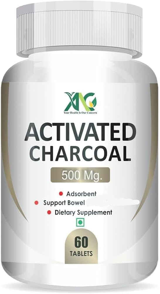 Generic Activated Charcoal 500mg Digestive Support - 60 Tablets