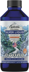 OPTIVIDA Colloidal Silver Liquid 10 PPM Nano Silver Hydrosol - 16 oz