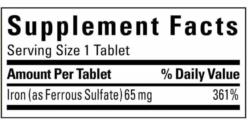 nalkot Nature Made Iron 65 mg Red Blood Cell Support - 365 Tablets - image 2