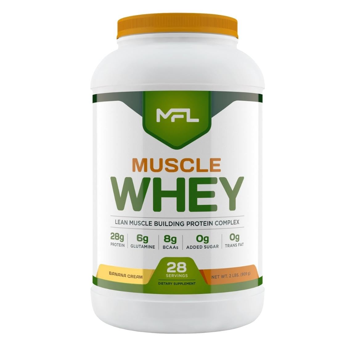 MFL Muscle Whey Protein l 28g of Protein l 8g BCAAs l Keto Friendly l