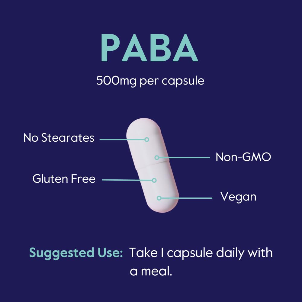 BESTVITE PABA 500mg Antioxidant Support - 120 Vegetarian Capsules - image 5
