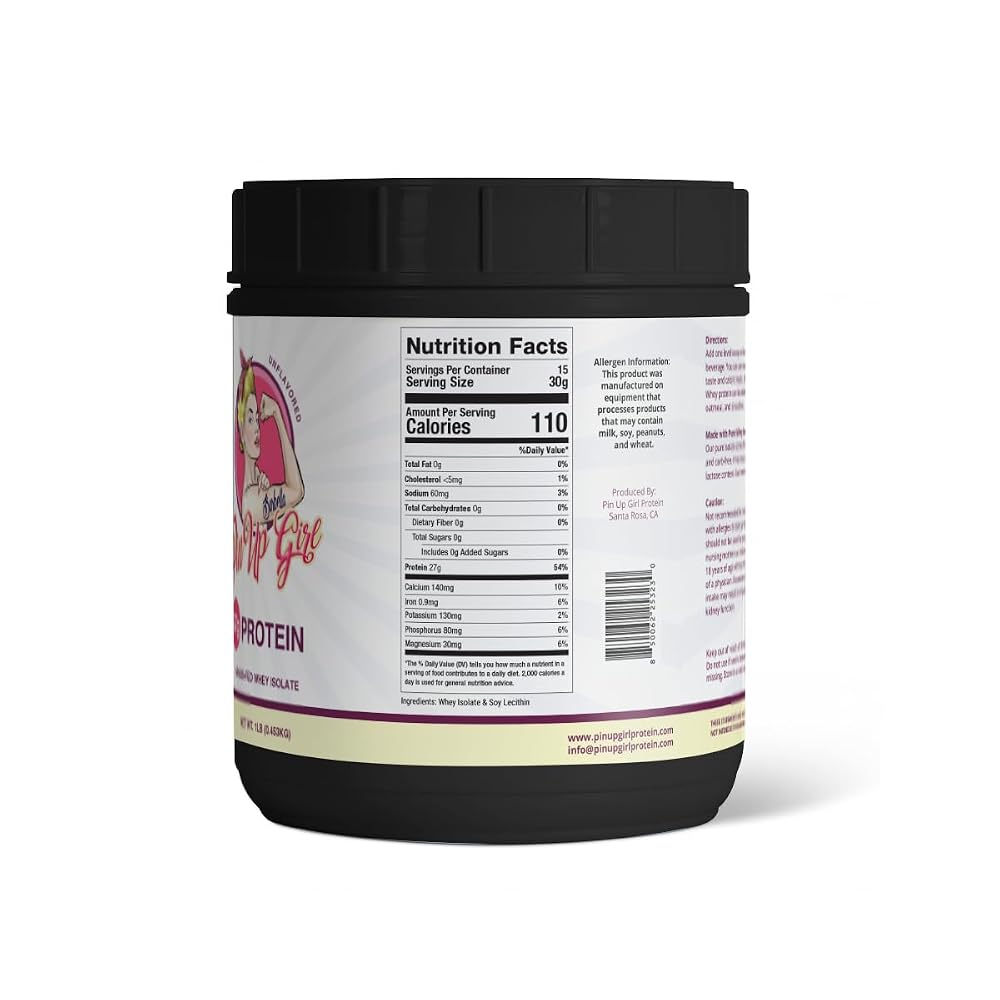 Pin Up Girl Whey Protein Isolate Powder for Women Muscle Building Low