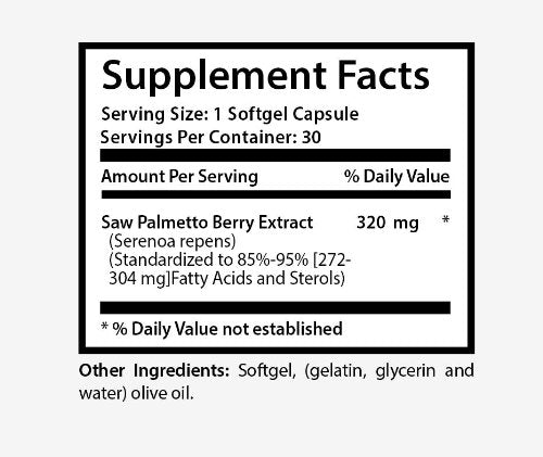 Sport Supplements Saw Palmetto Berry Extract 320mg - 1 Bottle - image 2