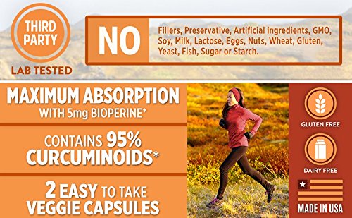 Natures Wellness Organic Turmeric Curcumin 1600mg - 120 Vegetarian Capsules - image 3