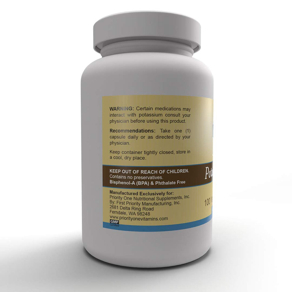 Priority One Potassium Orotate Vegetarian Capsules - 100 Count - image 4