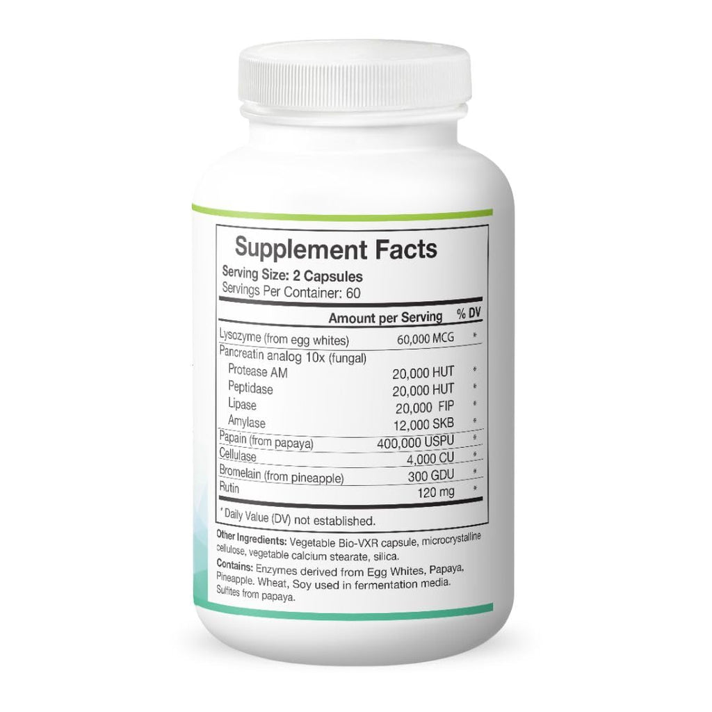 Bio-Design Lysozyme Plus Systemic Enzyme Complex - 120 Capsules - image 2