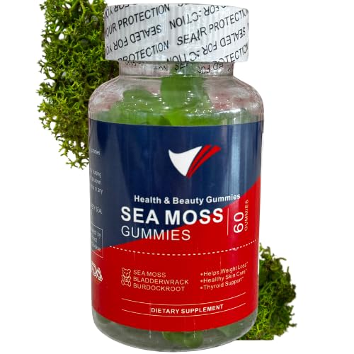 B2U Irish Sea Moss Gummies with Bladderwrack & Burdock - 60 Gummies