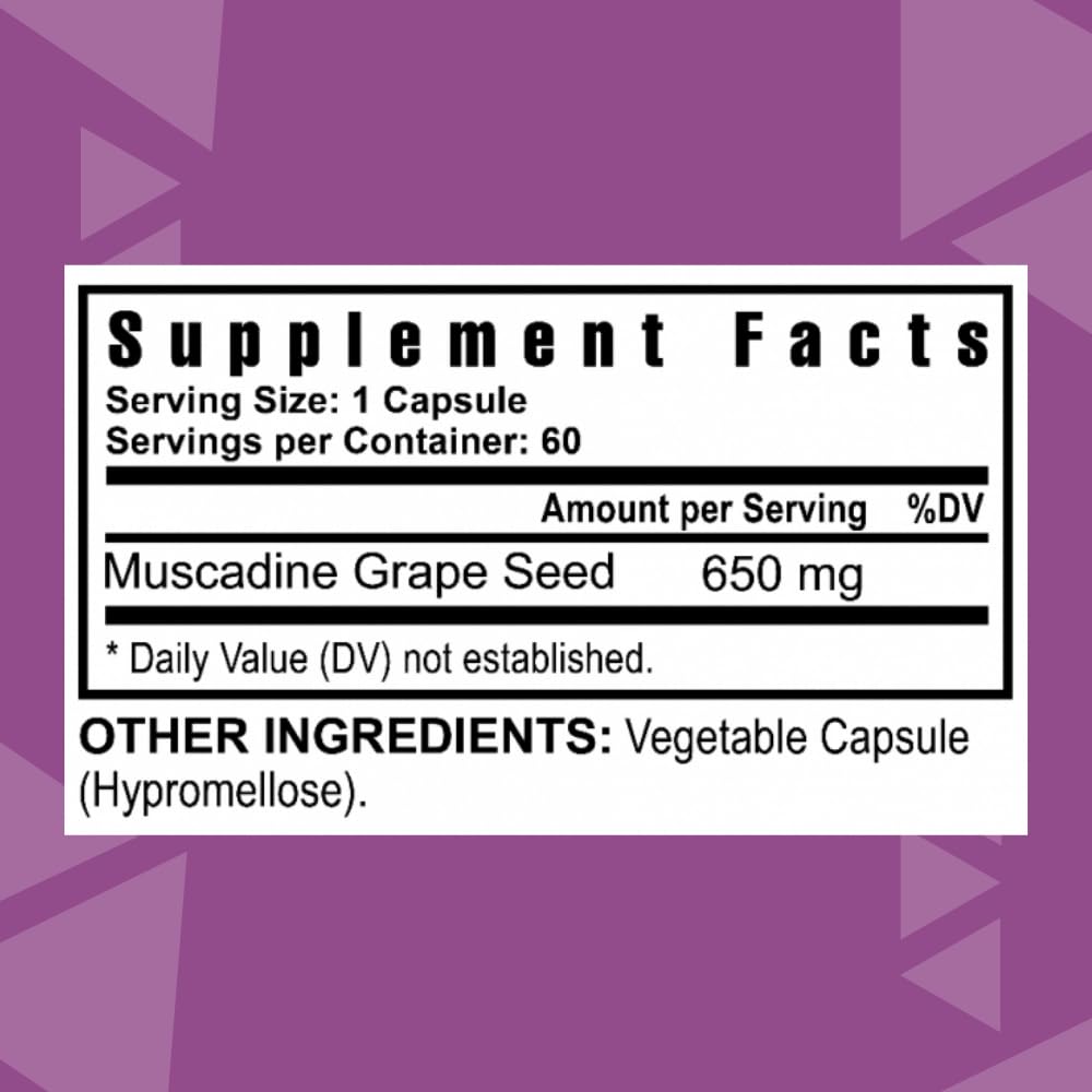 Youngevity Muscadine Grape Seed 650 mg Antioxidant - 60 Capsules - image 2