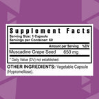 Youngevity Muscadine Grape Seed 650 mg Antioxidant - 60 Capsules - image 2