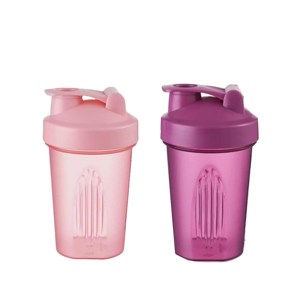 CHNLML Protein Shaker Bottle 400ML Leak-Proof - 2 Bottles