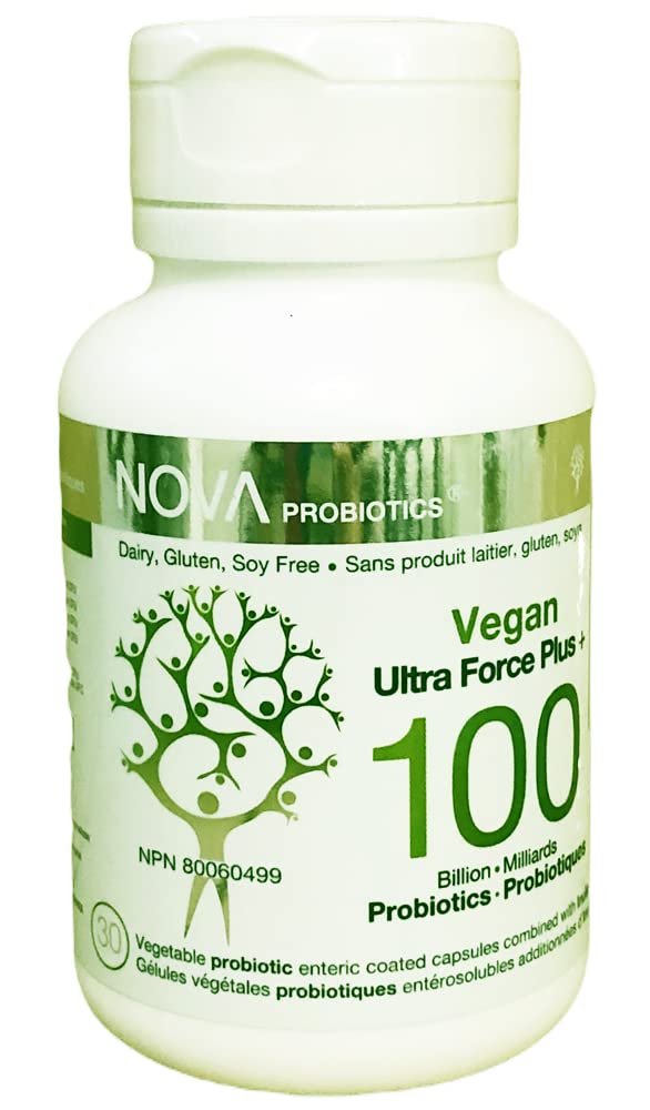 NOVA Probiotics Vegan Ultra Force Plus 100 Billion - 30 Vegetarian Capsules