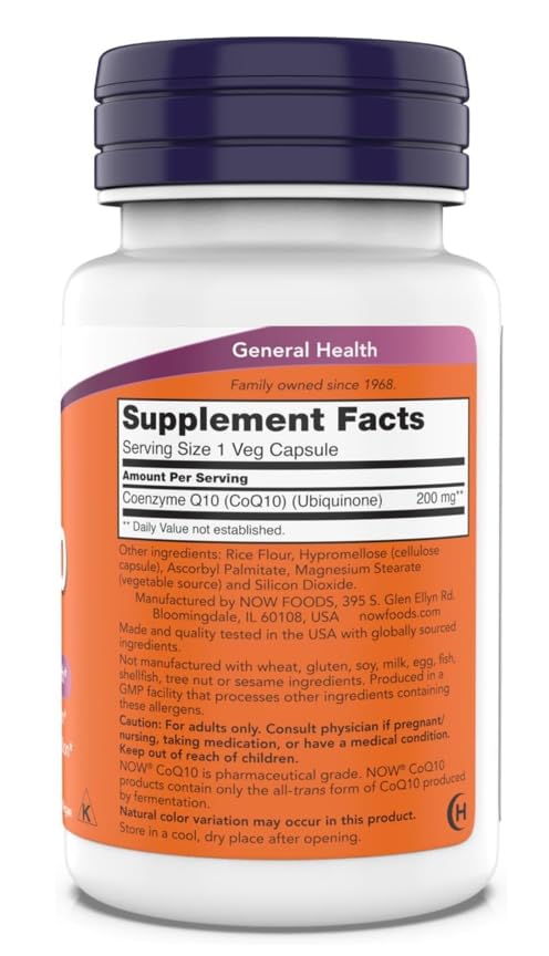 Now Supplements - CoQ10 (Coenzyme Q10) 200 mg
