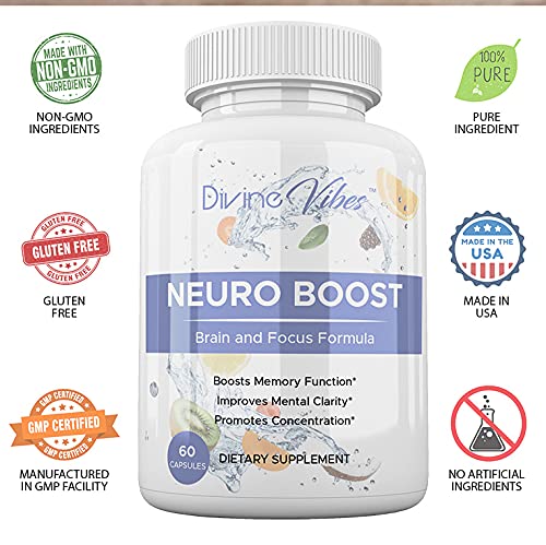 Divine Vibes Brain Support Supplement - 60 Capsules - image 5
