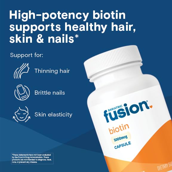 Bariatric Fusion Biotin 5,000mcg Vitamin - 90 Capsules - image 2