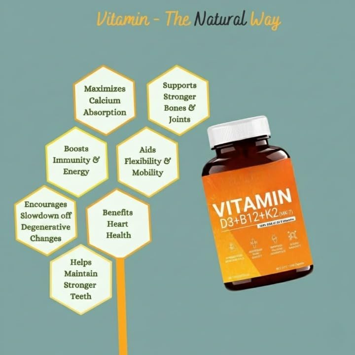 Generic Vitamin D3 K2 MK7 Supplement 600 IU Bone Health - 120 Tablets - image 3