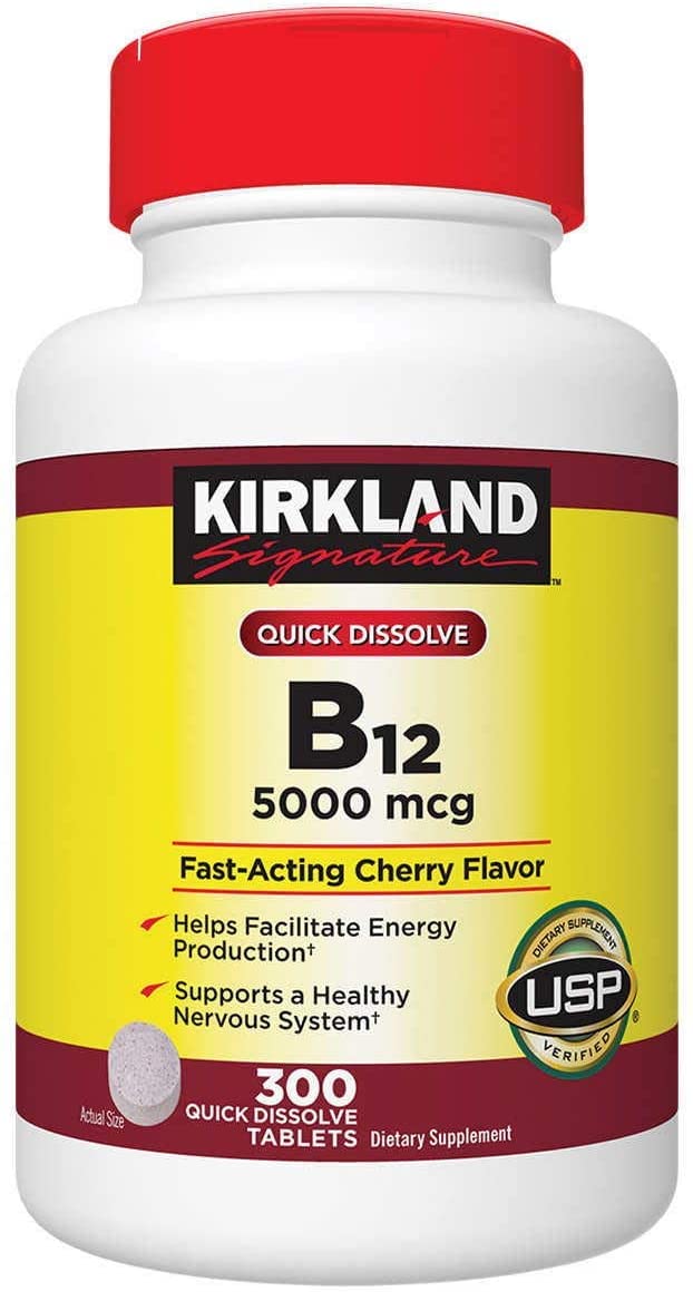 Kirkland Signature B-12 5000 mcg Methylcobalamin - 300 Tablets