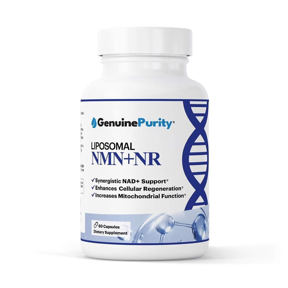 GenuinePurity Liposomal NMN + NR Supplement - 60 Vegan Capsules