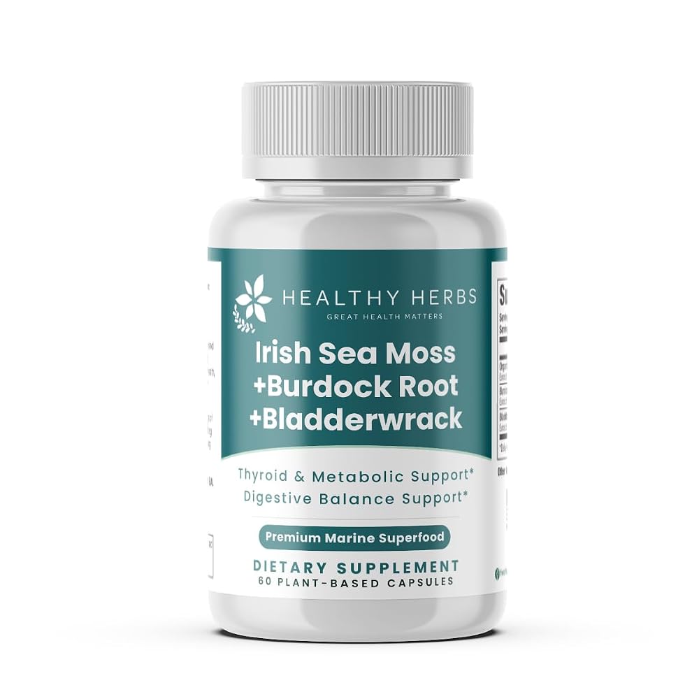 Healthy Herbs Wildcrafted Irish Sea Moss Capsules Advanced Superblend