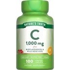 Nature's Truth Vitamin C 1000 mg Plus Bioflavonoids & Rose Hips - 300 Caplets