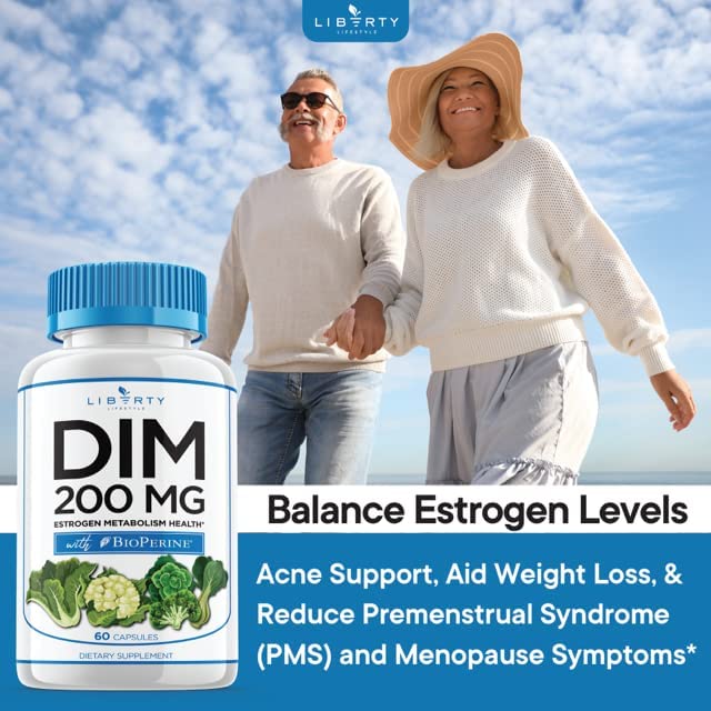 Liberty Lifestyle DIM Supplement 200mg - 120 Capsules - image 3