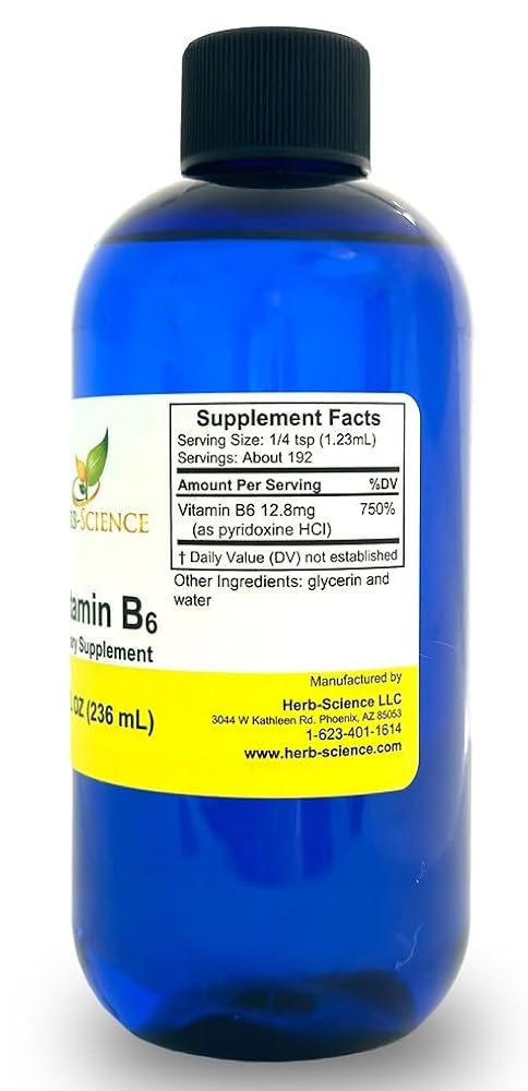 Herb-Science Liquid Vitamin B6 Drops Pyridoxine Alcohol Free - 8 Fl Oz - image 2