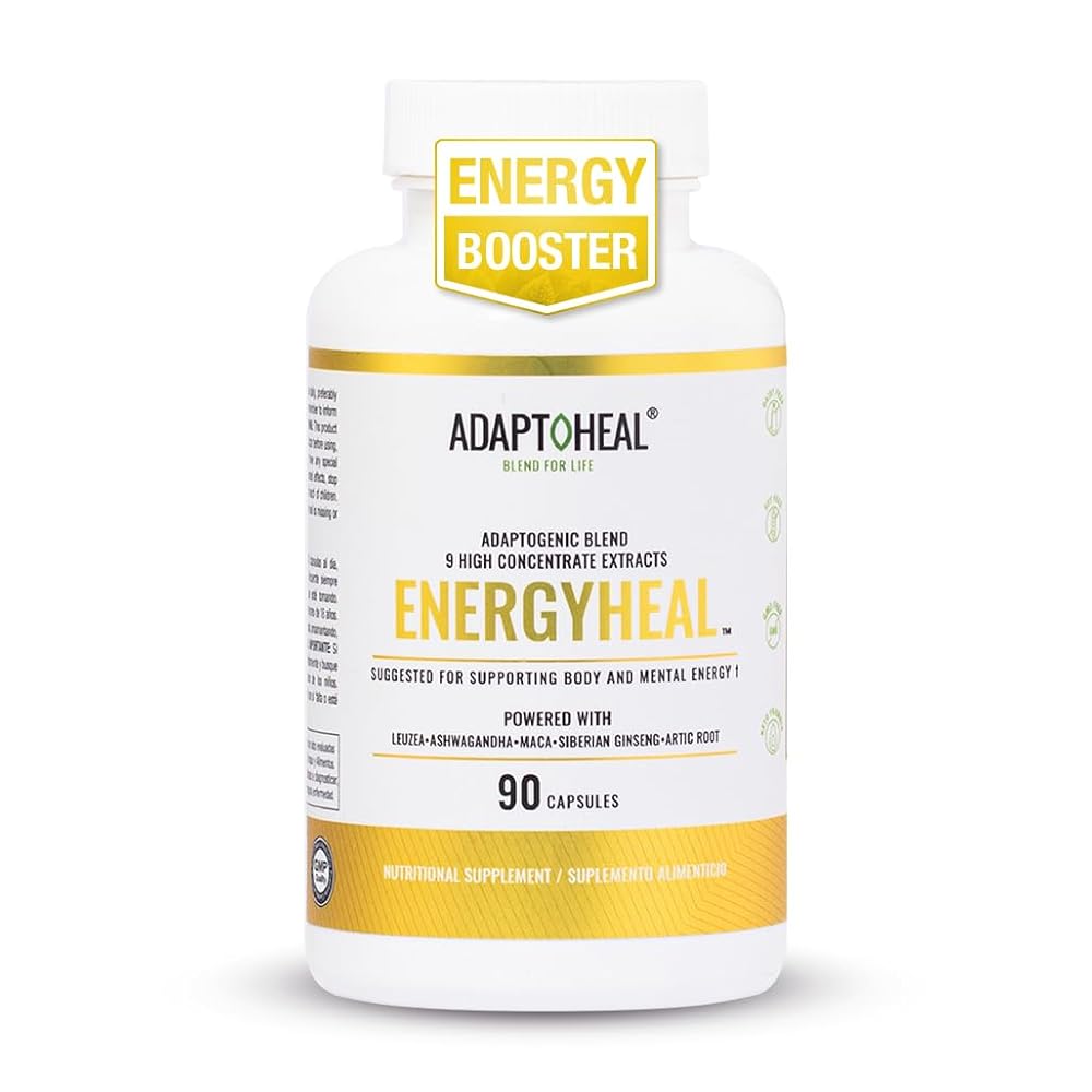 ADAPTOHEAL Energyheal Daily Energy Ashwagandha Rhodiola - 90 Capsules