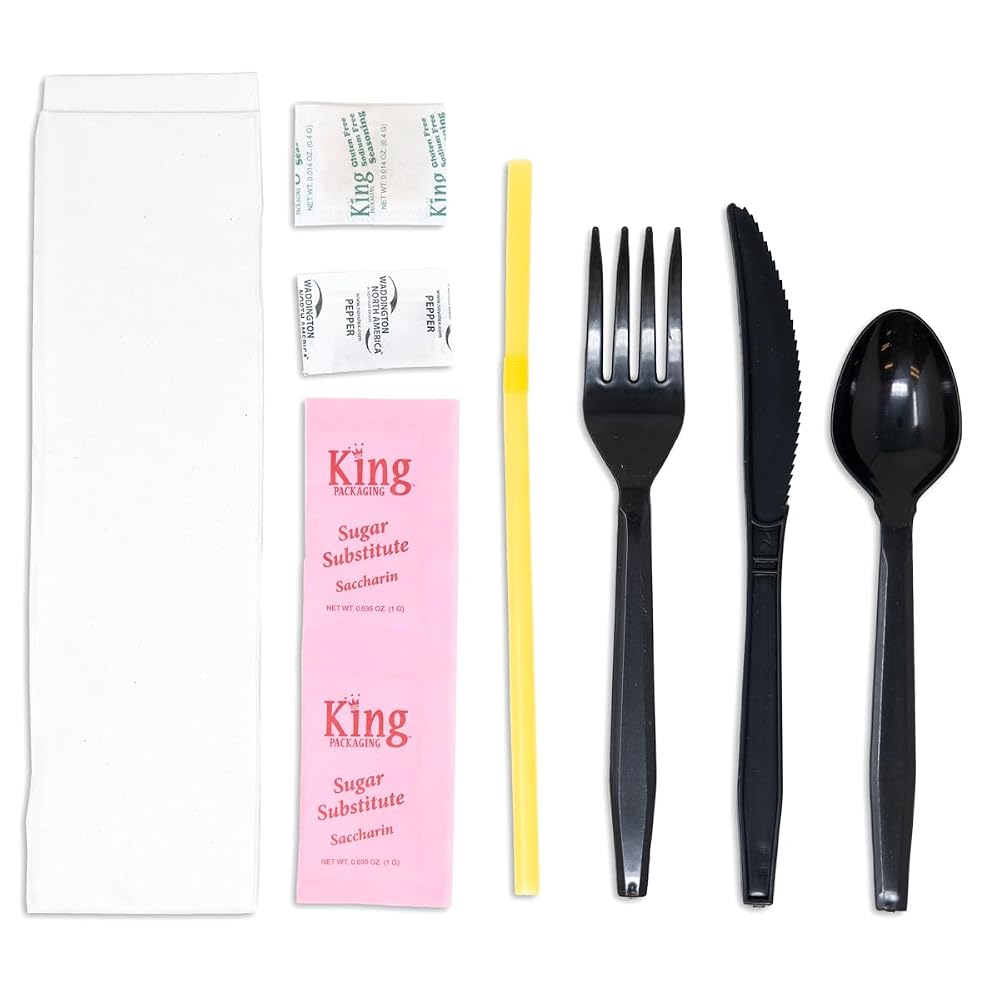 Bremen-King Orange 2 Sugar Free/Low Sodium Diet Cutlery Kit - 250/Case