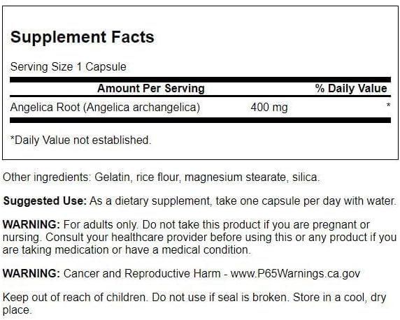 Swanson Full Spectrum Angelica Root 400 mg - 60 Capsules - image 2