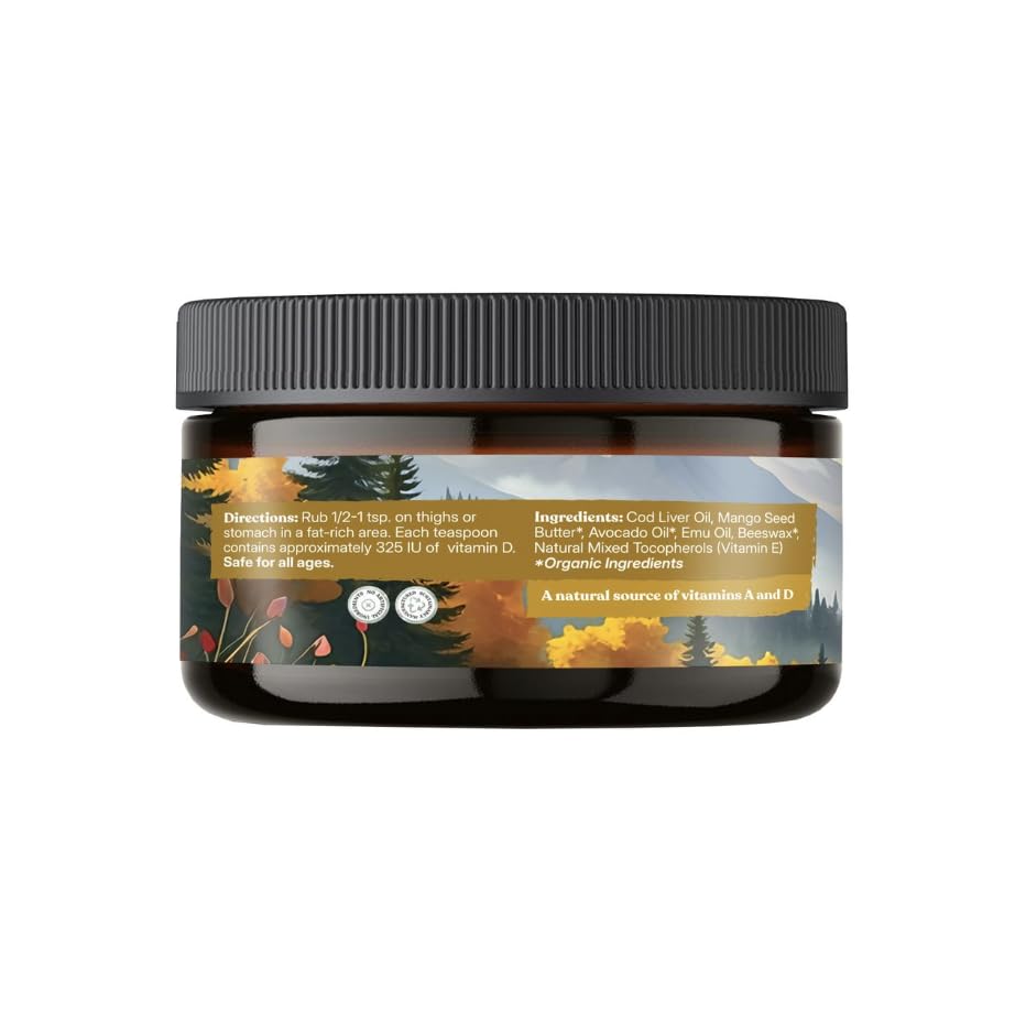 Earthley Wellness Cod Liver Oil Cream with Vitamins A & D - 4 oz - image 3
