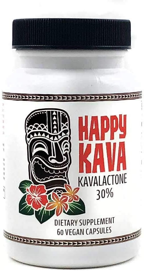 Happy Kava 30% Kavalactone Kava Extract Capsules - 60 Capsules