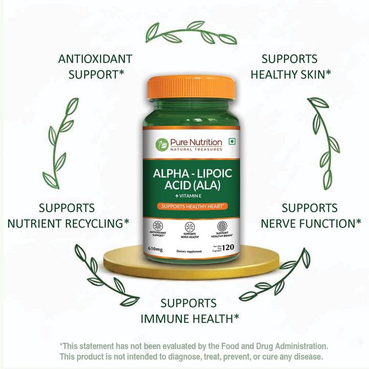 Pure Nutrition Alpha Lipoic Acid 600mg + Vitamin E - 120 Capsules - image 4