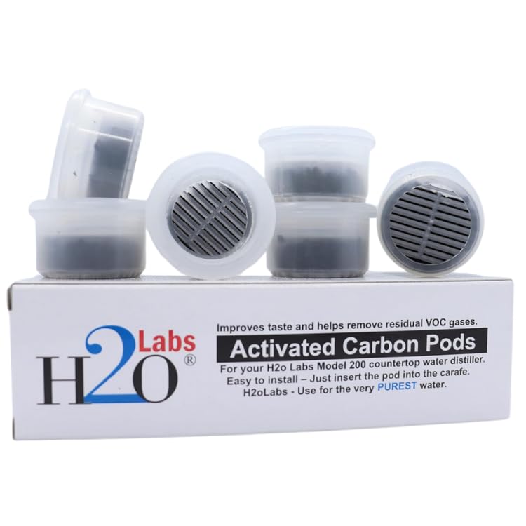 H2o Labs Activated Carbon Pods for Model 200 Water Distiller - 6 Pack
