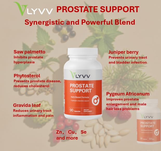 Lyvv Prostate Support with Saw Palmetto - 90 Capsules - image 4