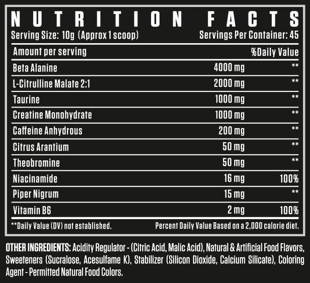 DEXTER JACKSON Black Series Turbo HP Pre Workout