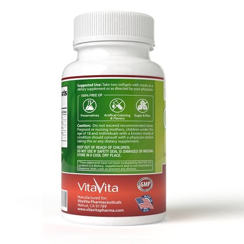 VitaVita Extra Strength CoQ10 Complex with EPA/DHA - 180 Softgels - image 3