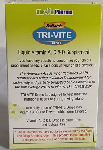 Akron Tri-Vite Liquid Vitamins A, C & D Supplement Drops - 50 mL - image 3