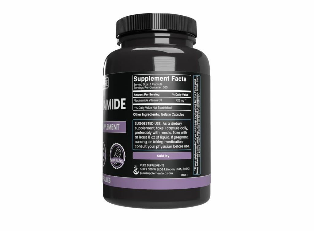 PURE ORIGINAL INGREDIENTS Niacinamide No Magnesium Or Rice Fillers