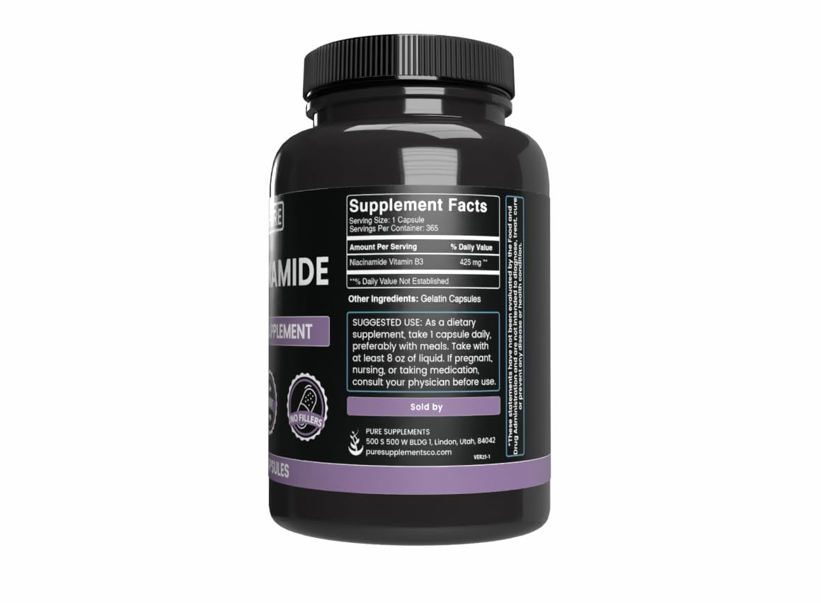 PURE ORIGINAL INGREDIENTS Niacinamide No Magnesium Or Rice Fillers