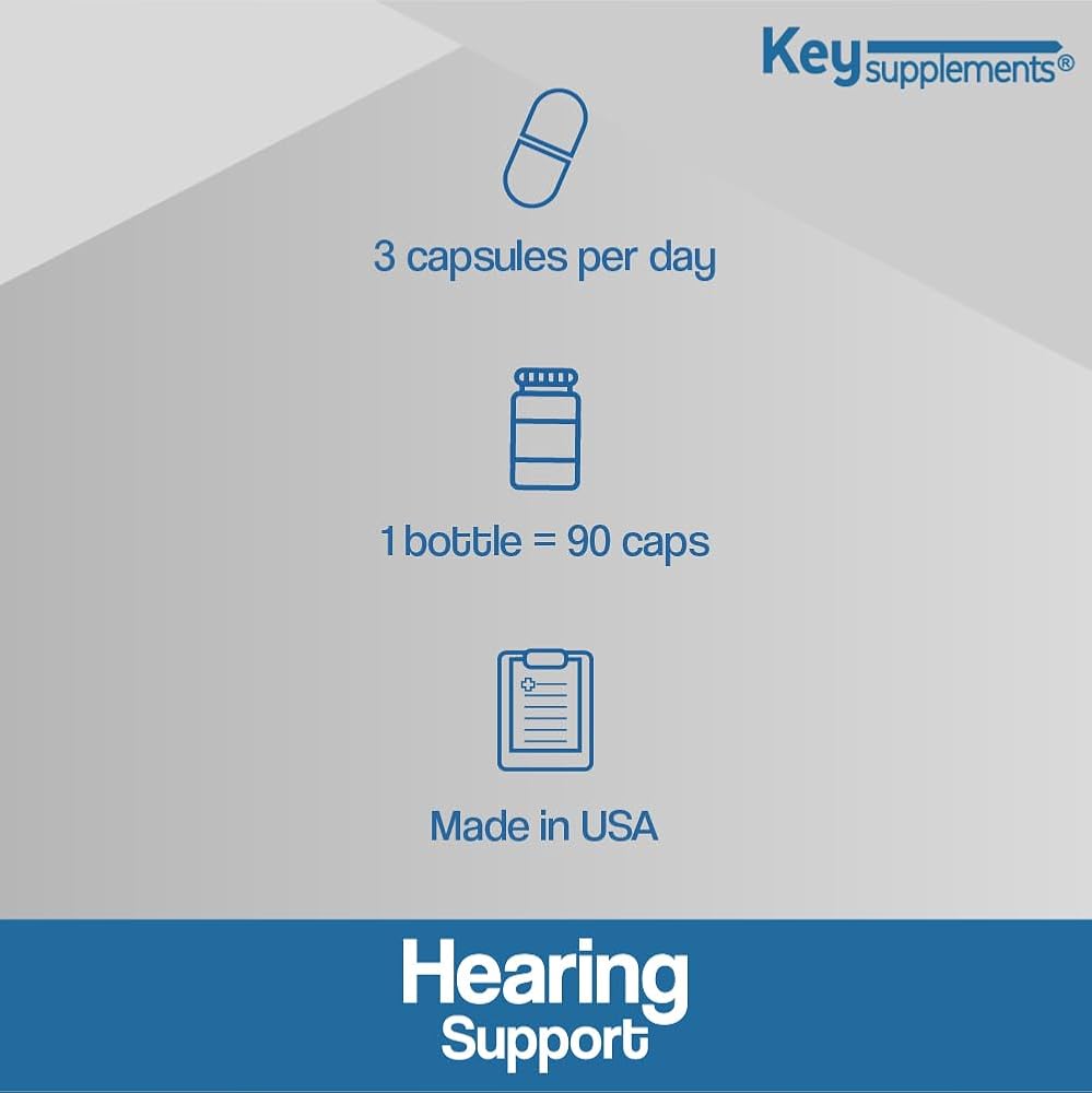 Keysupplement Hearing Support 90 Capsules for Tinnitus Relief - image 2