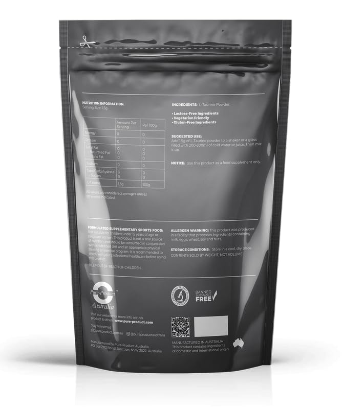 Pure Product Australia L-Taurine Powder - 1kg - image 2