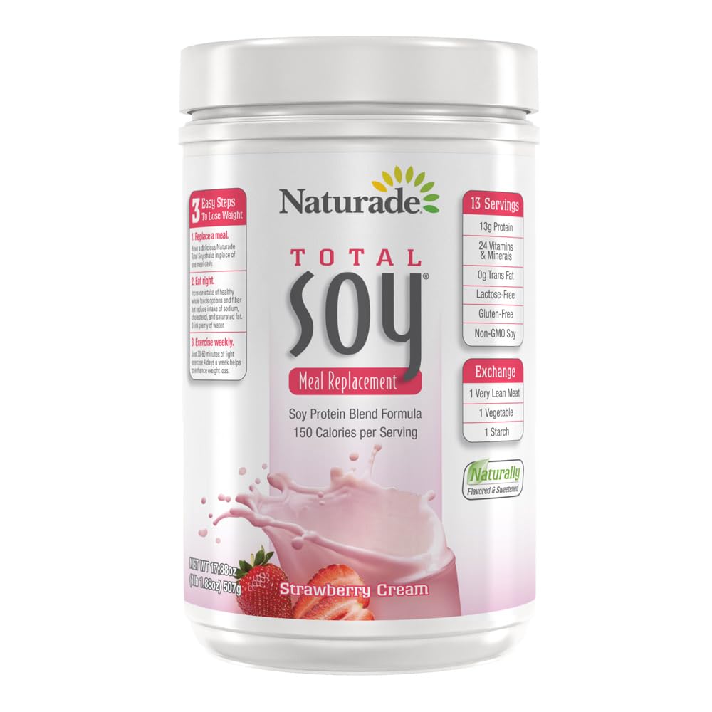Naturade Total Soy Protein Powder Strawberry Creme - 13 Servings