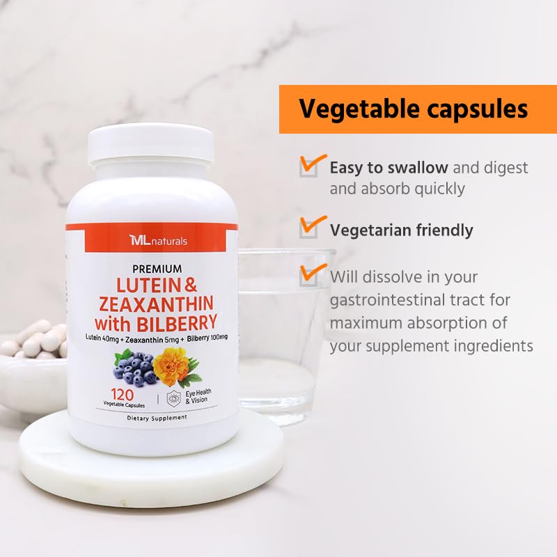 ML Naturals Lutein & Zeaxanthin with Bilberry Eye Health - 120 Capsules - image 5