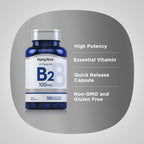 Piping Rock Vitamin B2 100mg Riboflavin - 180 Capsules - image 4