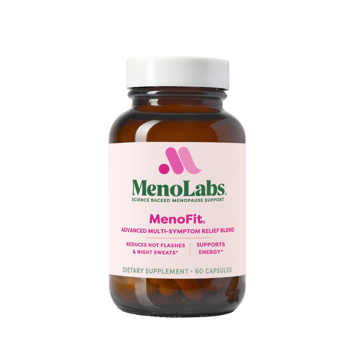 MENOLABS MenoFit Menopause Supplement for Hot Flashes - 60 Capsules