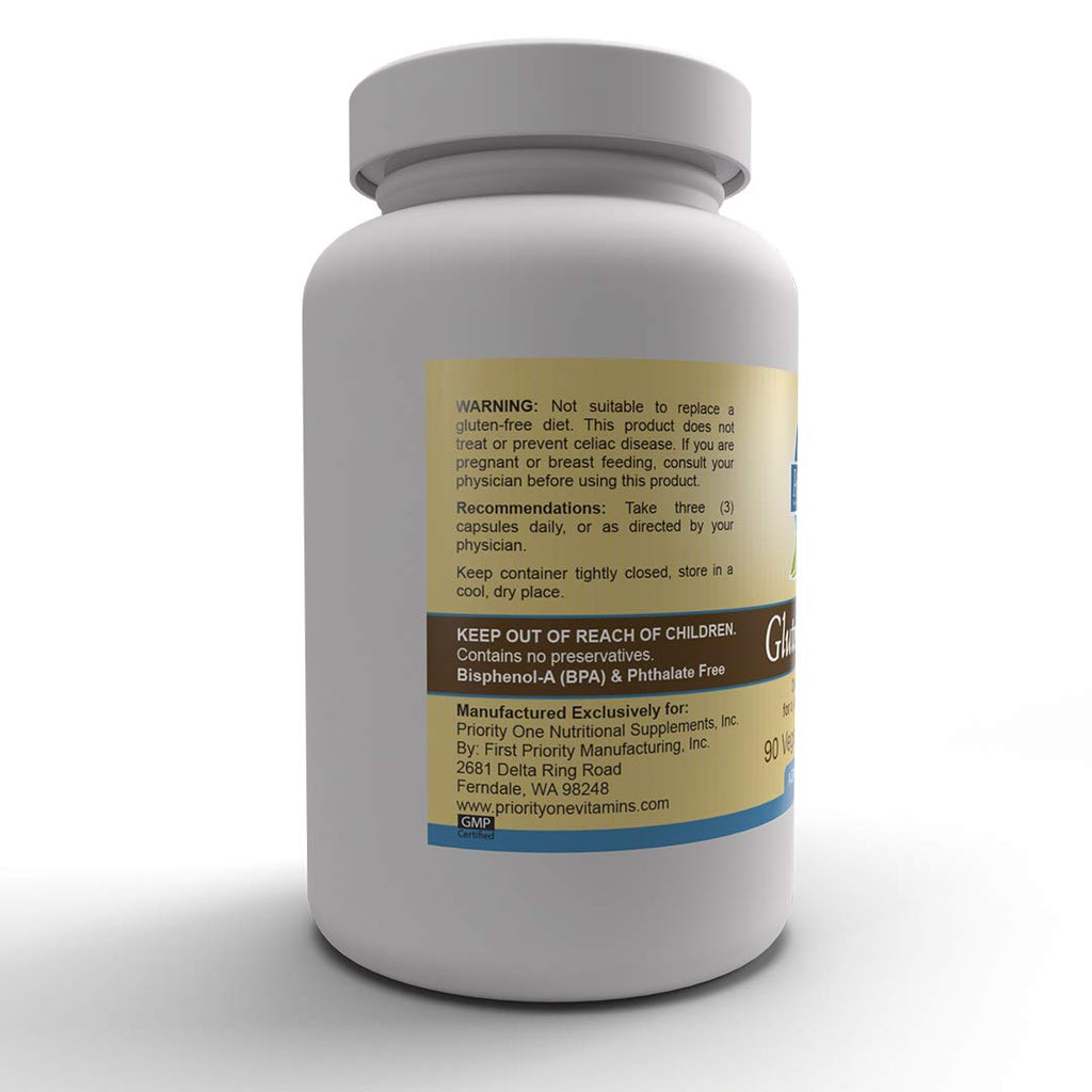 Priority One Gluten Resolve Digestive Enzyme - 90 Vegetarian Capsules - image 5