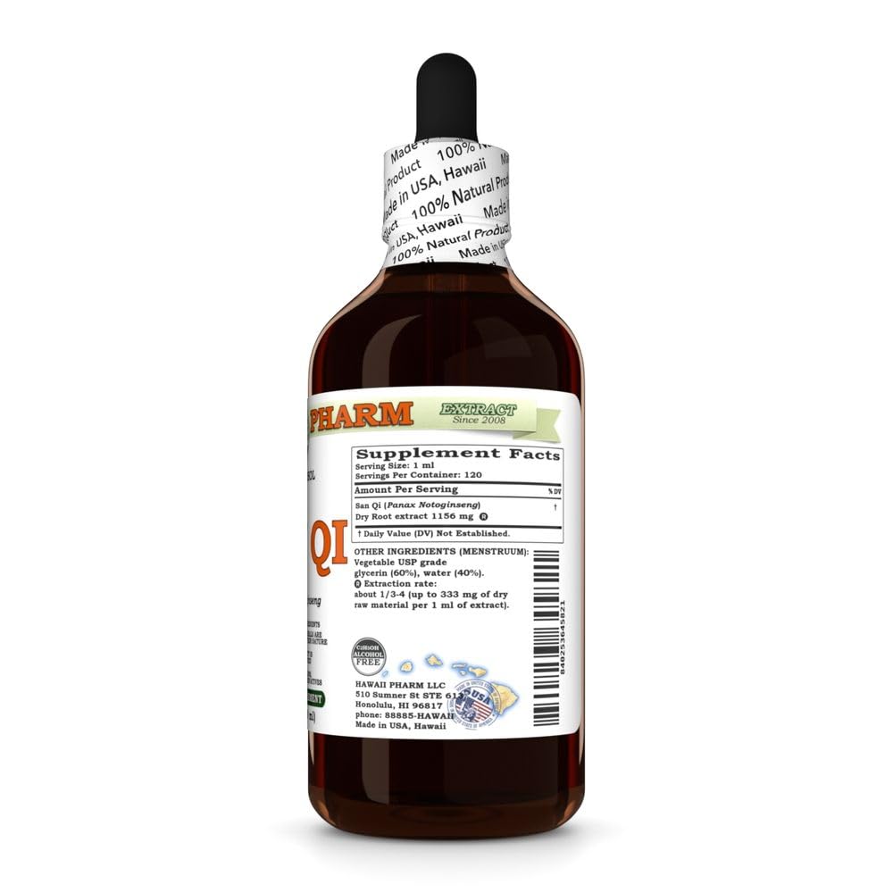Hawaii Pharm San Qi (Panax notoginseng) Root Alcohol-Free Extract