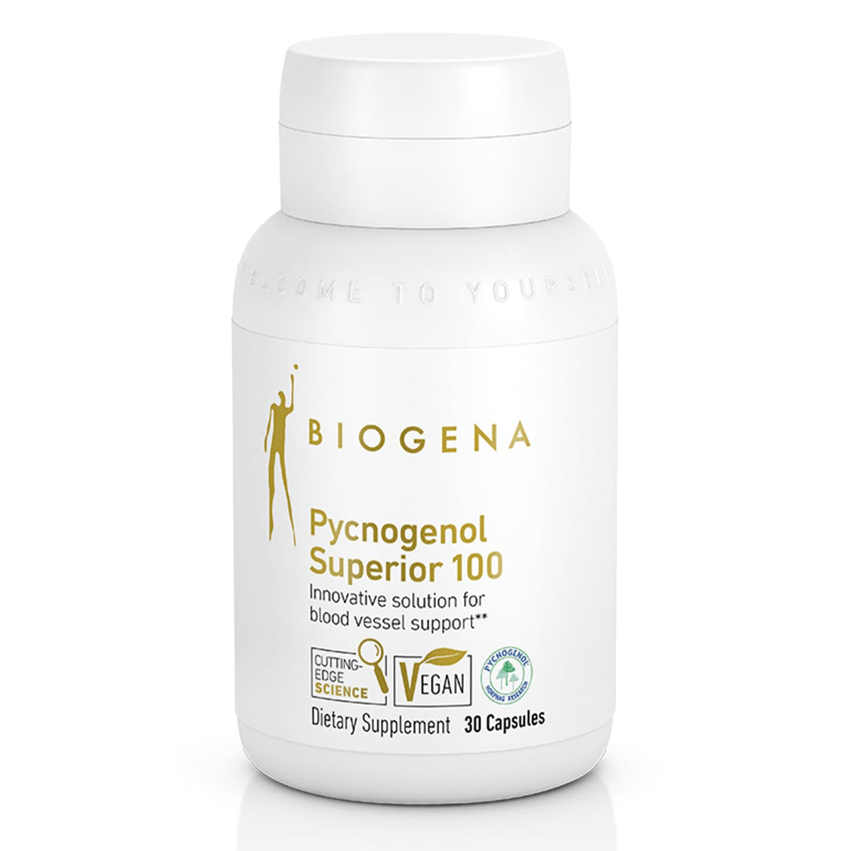 BIOGENA Pycnogenol 100 mg Gold French Maritime Pine Bark Extract - 30 Capsules