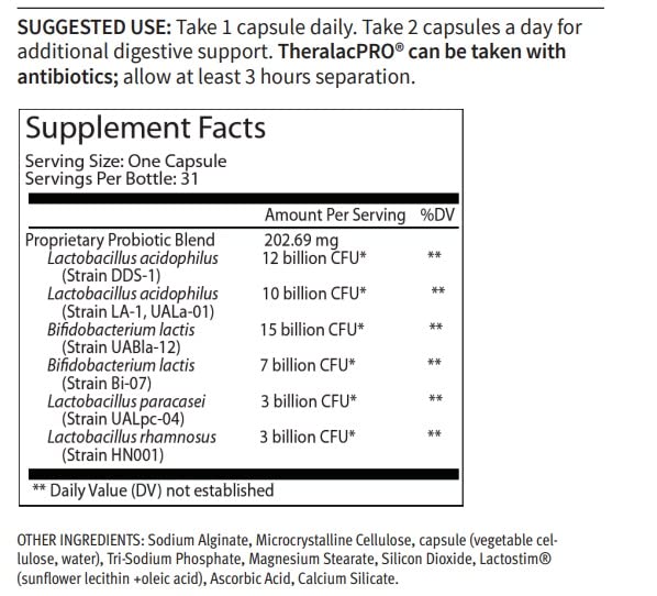 USAEnzymes TheralacPro Probiotic 50 Billion CFU - 31 Capsules - image 2