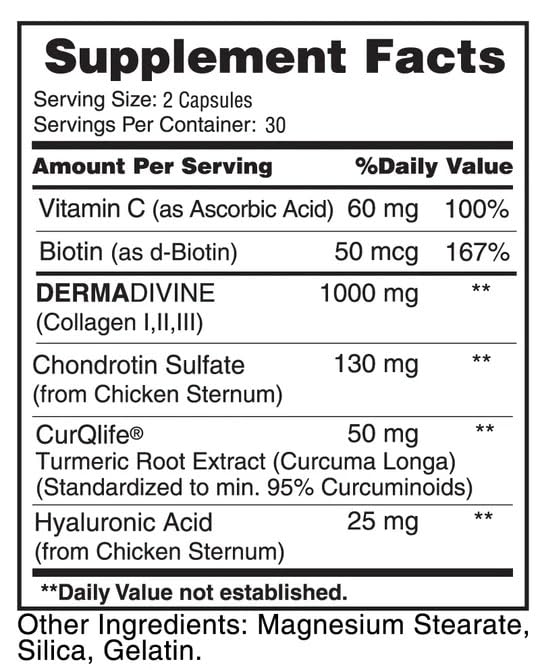 Earth's Creation Dermadivine Collagen with Curcumin - 60 Capsules - image 3