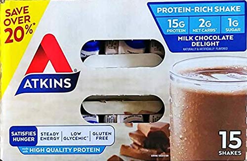 Atkins Milk Chocolate Ready to Drink Shake - 15 Count